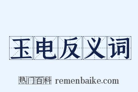 玉电反义词是什么意思的图片